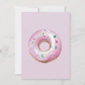 オーベビーガールドーナツテーマベビーシャワー招待状 招待状 (裏面)