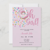 オーベビーガールドーナツテーマベビーシャワー招待状 招待状 (正面)