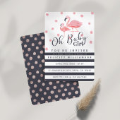 オーベビーガールピンクフラミンゴベビーシャワー招待状 招待状