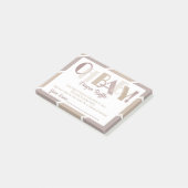 オーベビーガールモカモダンタイポグラフィおむつラッフル ポストイット (アングル)