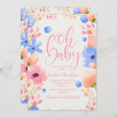 オーベビーガール招待状 招待状 (正面/裏面)