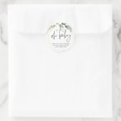 オーベビーガール男の子かわいい赤ちゃんシャワーシンプルエレガント ラウンドシール (バッグ)