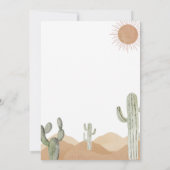 オーベビーガール砂漠の赤ちゃんシャワー南西ボホ 招待状 (裏面)