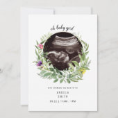 オーベビーガール超音波フローラスウィート招待状 招待状 (正面)