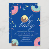 オーベビーシャワースウィートケーキドーナッポップ・アートのト招待状 招待状 (正面/裏面)