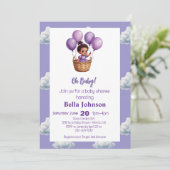 オーベビーシャワーパープル 招待状 (スタンド正面)