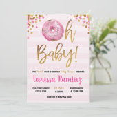 オーベビードーナツガールベビーシャワースプリンクル招待状 招待状 (スタンド正面)