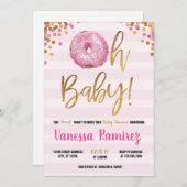 オーベビードーナツガールベビーシャワースプリンクル招待状 招待状 (正面/裏面)