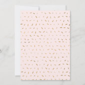 オーベビードーナツ&スプリンクルズ金ゴールドガールベビーシャワー  招待状 (裏面)