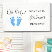 オーベビーブルーウェルカムベビーシャワー 横断幕