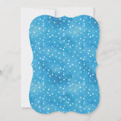 オーベビーブルーウォーターカラーベビーシャワー 招待状 (裏面)