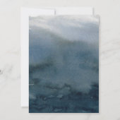 オーベビーブルーウォーターカラーベビーシャワー 招待状 (裏面)