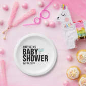 オーベビーブルーバルーンベビーシャワー紙プレート ペーパープレート (パーティー)