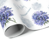 オーベビーブルーフローラベイビーシャワー ラッピングペーパー (ロールコーナー)