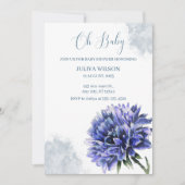 オーベビーブルーフローラベイビーシャワー 招待状 (正面)