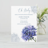 オーベビーブルーフローラベイビーシャワー 招待状 (スタンド正面)