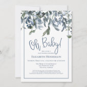 オーベビーブルーベビーシャワー 招待状 (正面)