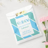 オーベビーブルーモダンベイビーシャワーバッグ フェイバーバッグ (封をした状態)