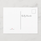 オーベビーブルー足ベビーシャワー インビテーションポストカード (裏面)