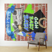 オーベビーベビーヒップホップベビーシャワーフォトバックドロップ タペストリー (インサイチュ(横))