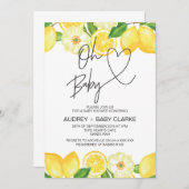 オーベビーベ男女兼用ビーシャワーサマーレモン 招待状 (正面/裏面)