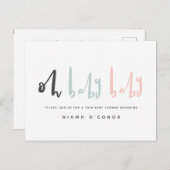 オーベビーモダンツコンテンポラリーインベビーシャワー シーズンポストカード (正面/裏面)