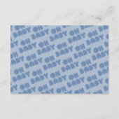 オーベビー |ベビーシューズほこりっぽいブルーボーイおむつラッフル エンクロージャーカード (裏面)