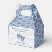 オーベビー |ベビーシューズほこりっぽいブルーボーイベビーシャワー フェイバーボックス (正面サイド)