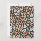 オーベビー | Groovyイエロー春フローラベビーシャワー 招待状 (裏面)