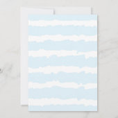 オーベフランスのテーマブルー白黒ボーイベビー 招待状 (裏面)