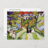オーベル村の通り ヴァンゴッホ 絵画 ファイン ポストカード (正面/裏面)