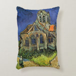 オーベル＝シュル＝オワーズの教会（Vincent van Gogh） アクセントクッション<br><div class="desc">ヴィンセント・ヴァン・ゴッホのオーベル教会は、古風で印象派的な美術の建築絵画である。ステンドグラスの窓があり、石畳の道を礼拝堂に向かって人物が歩く外観が描かれている。
画家について：
ヴィンセント・ウィレム・ヴァン・ゴッホ（1853 - 1890）は、彼の時代で最も有名なポスト印象派の画家の一人であった。彼の作品は、その荒々しい美しさ、感情的な誠実さ、鮮やかな色彩で特に注目されている。</div>