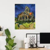 オーベル＝シュル＝オワーズの教会（Vincent van Gogh） ポスター (ホームオフィス)