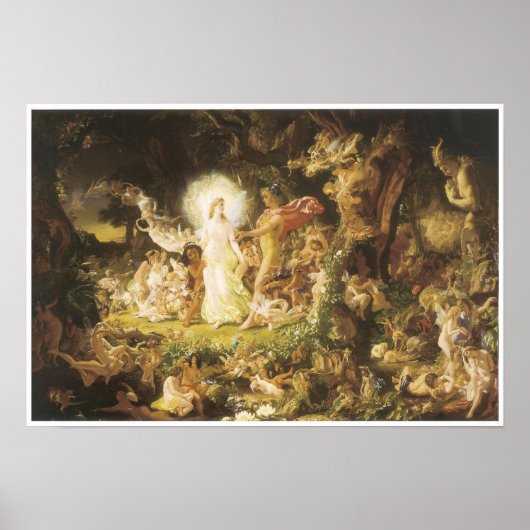 オーベロンとティターニアのけんか， 1849 ポスター (正面)