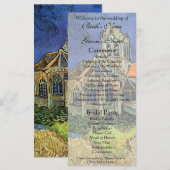 オーベールの教会(Vincent van Goghの結婚式), 結婚式のプログラム。
ヴィンセント プログラム (正面/裏面)