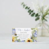 オーベー(昆虫)マルハナバチひまわりベビーおむつラッフル 名刺 (スタンド正面)