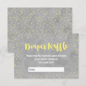 オーベ-ビー アンド イエロー ベイビー シャワー おむつラッフル エンクロージャーカード (正面/裏面)