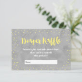 オーベ-ビー アンド イエロー ベイビー シャワー おむつラッフル エンクロージャーカード (スタンド正面)