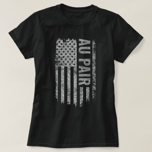 オーペア アメリカ国旗 ダストレスデザイン Tシャツ (デザイン正面)