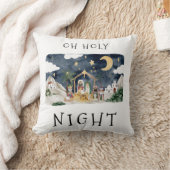 オーホーリーナイトアフリカンアメリカ出生クリスマス クッション (ブランケット)
