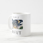 オーホーリーナイトアフリカンアメリカ出生クリスマス コーヒーマグカップ (正面左)