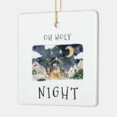 オーホーリーナイトアフリカンアメリカ出生クリスマス セラミックオーナメント (左)