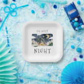 オーホーリーナイトアフリカンアメリカ出生クリスマス ペーパープレート (パーティー)