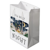 オーホーリーナイトアフリカンアメリカ出生クリスマス ミディアムペーパーバッグ (裏面アングル)