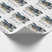 オーホーリーナイトアフリカンアメリカ出生クリスマス ラッピングペーパー (角)