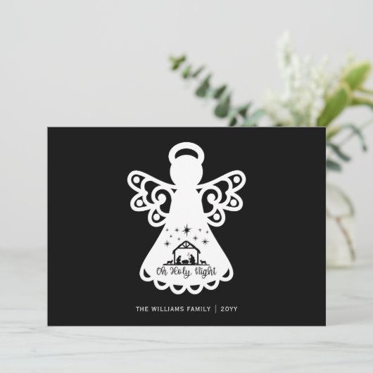 オーホーリーナイトエンジェルフォト白黒クリスマス (スタンド正面)