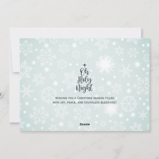 オーホーリーナイトカスタム宗教写真クリスマス シーズンカード (裏面)