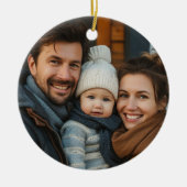 オーホーリーナイトカスタム宗教写真クリスマス セラミックオーナメント (正面)