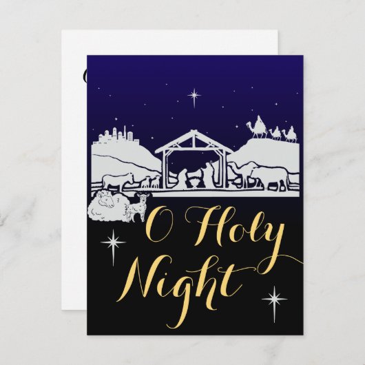 オーホーリーナイトクリスマスカロル出生シーン シーズンカード (正面/裏面)