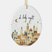 オーホーリーナイトクリスマススターズリトルタウン出生 セラミックオーナメント (右)